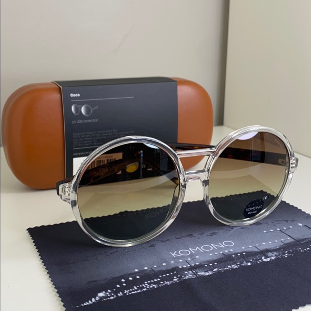 Komono Sunglasses Coco Clear New round oversized - Picture 3 of 16